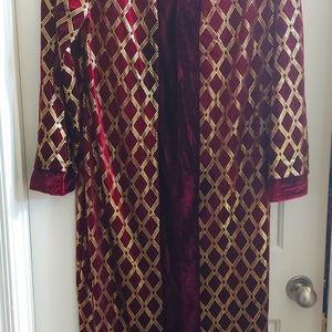 Holiday Dress Burgandy-Gold NWOT